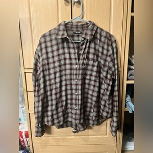 Madewell NWOT flannel top.